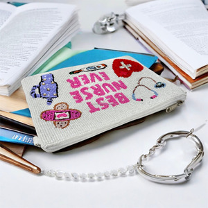 Bolsa de almacenamiento grande con cremallera y cuentas de fresa, bolso de mano de lentejuelas para frutas, monedero de verano, Multicolor, Unisex, ecológico, duradero, hecho a mano - Product Image 4