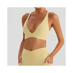 Soutien-gorge de sport pour femme à maintien élevé, antichoc, sans armatures, rembourré, dos nageur, compression, pour entraînement, gym, fitness, course à pied, style crop top - Product Image 6