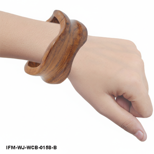 Handcrafted Natural Wood Wavy <b>Bangle</b> <b>Bracelet</b> Elegant Curved Organic Statement Jewelry for Women Gift For Her - Product Image 6
