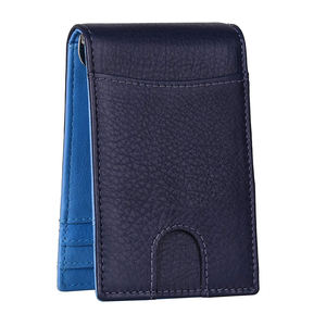 Nouveaux portefeuilles en cuir élégants pour hommes, design tendance à plusieurs poches, en cuir véritable, couleur unie. - Product Image 1