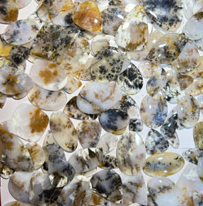 Lot de formes et de tailles mélangées de cabochons de pierres précieuses en agate dendrite naturelle pour la fabrication de bijoux - Product Image 3