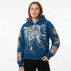 Fly Fit International Solid Casual Hoodies Customizable Front Logo Unisex Winter Thermal 100% Cotton Fleece Hoodies for <b>Men</b> - Product Image 1