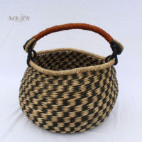 Panier en osier fait main en bambou du Vietnam DHT artisanat fabricant Bolga jonc de mer personnalisable cuisine utilisation sac/porte-pot