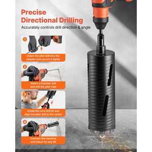 3-1/2 Inch Diameter Diamond Dry Coring <b>Bit</b> 9-1/2 Inch Drilling Depth 5/8-11 Internal <b>Drill</b> <b>for</b> <b>Masonry</b> <b>Drill</b> <b>Bit</b> <b>for</b> <b>Concrete</b> - Product Image 5
