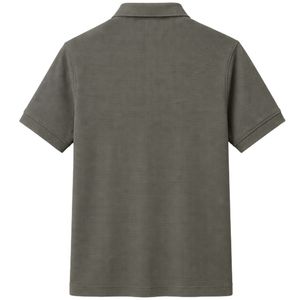 เสื้อโปโลผู้ชายสีเขียวมะกอกแบบมีซิป คอวี ผ้าถักวาฟเฟิล ระบายอากาศได้ดี แขนสั้น สวมใส่สบาย เหมาะสำหรับกอล์ฟ เทนนิส และกิจกรรมฤดูร้อน - Product Image 2