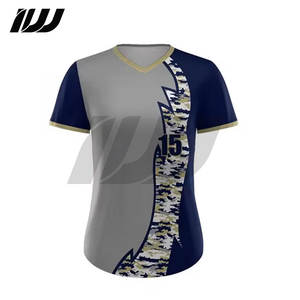 Maillots de softball et de baseball à manches courtes personnalisés pour unisexe avec logo d'équipe et options personnalisables - Product Image 3