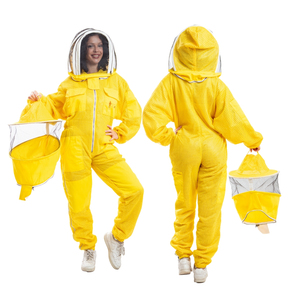 Traje de Apicultura Ventilado con Velo Redondo y Protector de Cuello, Chaqueta de Apicultura de 3 Capas Resistente al Calor, Protección Nivel D 200C-300C - Product Image 5