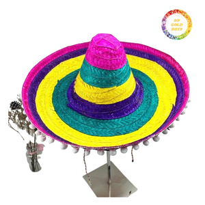 Mexican Straw <b>Hat</b> with Wide Brim for Outdoor Adventures - Product Image 1
