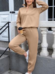 Custom Women's Oversized Sweatshirt Jogger <b>Set</b> Cotton Fleece Tracksuit Casual <b>Two</b> <b>Piece</b> <b>Lounge</b> Wear OEM Manufacturer - Product Image 6