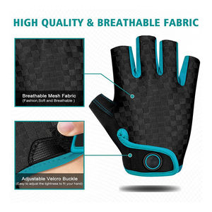 Gants de cyclisme unisexes à demi-doigts avec fonction antidérapante, logo personnalisé, vente en gros, gants durables pour les sports de plein air, pour les cyclistes - Product Image 3