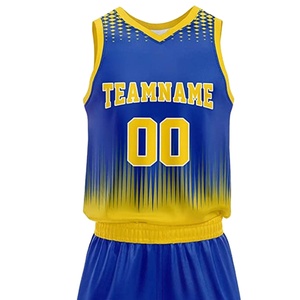 Conjunto de camiseta de baloncesto para hombre de alta calidad, transpirable, con logo personalizado del equipo, estampado digital, tallas grandes, 100% poliéster. - Product Image 3