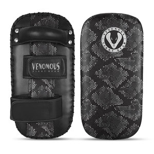 Guantes de Boxeo Venomous Black Viper, Protectores Curvos de Cuero con Cierre de Velcro, Unisex, para Adultos, Artes Marciales, Transpirables - Product Image 5