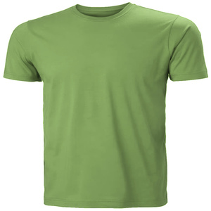 Camiseta Casual de Manga Corta con Cuello Redondo de Algodón Verde Sólido para Hombre, Venta al por Mayor, Personalizable, Básica, Lisa, Ropa de Verano, Cómoda, Ropa Deportiva - Product Image 1