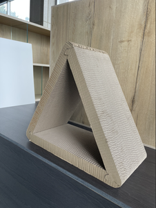 OEM Modern Style Foldable Eco-friendly 6-Sided Triangular Corrugated Paper <b>Cat</b> <b>Tree</b> Scratcher Carton Packed - Product Image 1