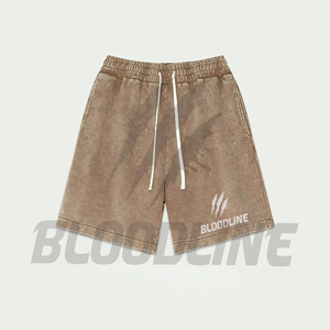 Shorts courts pour hommes en PU noir, taille haute, taille élastique, couleur unie, style décontracté - Product Image 6
