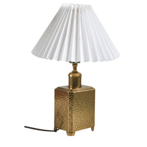 Lámpara de Mesa Moderna de Metal Dorado Martillado con Pantalla Blanca, Diseño Brillante, Perfecta para Decoración de Sala de Estar o Dormitorio, en Oferta - Product Image 2