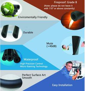 Couvre-tuyaux en mousse de caoutchouc noir de plusieurs tailles pour isolation, support de tuyaux, poignées de vélo, équipement de gym - Product Image 5