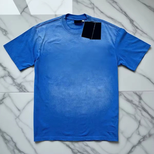 เสื้อยืดคอกลมแขนสั้นสีเขียวเข้มสำหรับผู้ชาย ทรงโอเวอร์ไซส์ สไตล์ลำลอง ผ้าถักเนื้อเจอร์ซีย์ สีพื้น ผ้าฝ้าย 100% - Product Image 4