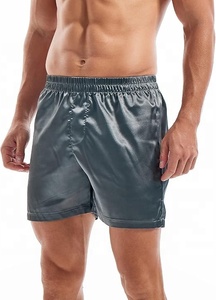 Dark Gray <b>Satin</b> <b>Mens</b> <b>Satin</b> <b>Boxers</b> Lounge Shorts Solid Color Outdoors Casual Beach Shorts Quick Dry <b>Men</b> Sweat Shorts - Product Image 2
