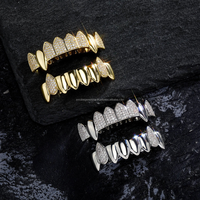 2024 à la mode personnalisé diamant Grillz Hip Hop 18k plaqué or glacé Moissanite diamant Grillz pour les dents
