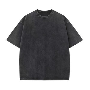T-shirt en coton épais à épaules tombantes pour hommes – Vente en gros - Product Image 1