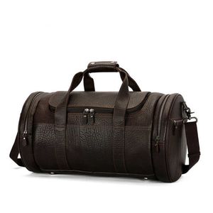 Sac de sport unisexe en toile, grande capacité, fermeture éclair durable, sac de voyage marron - Product Image 4