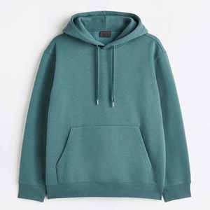 เสื้อฮู้ดผู้ชาย สีพื้น ทรงโอเวอร์ไซส์ ผ้าฝ้ายฟลีซ สวมใส่สบายๆ สำหรับฤดูใบไม้ร่วง แขนยาว ดีไซน์กระเป๋า - Product Image 1