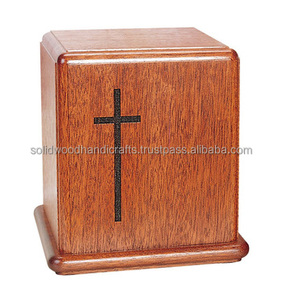 Urnas de cremación de madera de nuevo diseño para urnas de madera para adultos Urnas funerarias Tamaño personalizado Suministros funerarios - Product Image 3