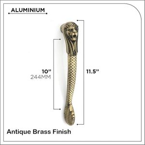 Tirador de latón tradicional con cabeza de león, forma novedosa, perilla duradera para muebles de sala de estar - Product Image 4