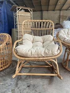 <b>Bamboo</b> and rattan <b>Furniture</b> Wholesale Price Comfortable Fabric Single Recliner Sofa Rocking Chair Modern Living Room Bedroom - Product Image 4