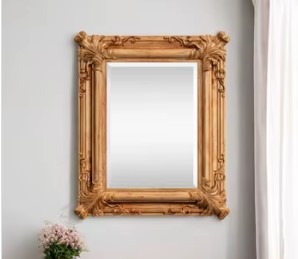 Rustic Round Wall <b>Mirror</b> Vintage Metal Frame Farmhouse Decor Durable Elegant Home Accent Timeless Style Reflection - Product Image 6