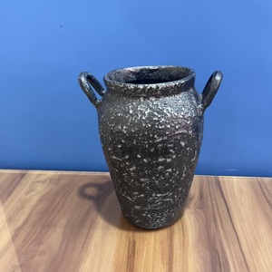 Artisan Design Decorative Aluminium <b>Vase</b> Home Decor Antique Finish From Uttar Pradesh FV595 - Product Image 5