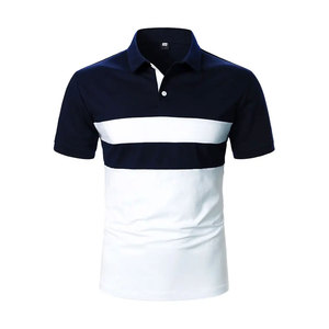 Chemises polo en coton personnalisées à manches courtes pour le golf, vente en gros, tissu tricoté sur mesure, tailles plus grandes pour hommes - Product Image 1