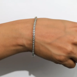 Bracelet tennis pour femme en diamants de laboratoire certifiés IGI, VVS E, or massif 9K 14K 18K, bijoux de luxe délicats, cadeau, or blanc, or jaune, or rose - Product Image 4