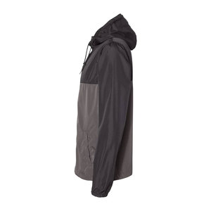 Veste coupe-vent pour homme, ajustée, pliable, respirante, en microfibre légère, avec capuche, noire - Product Image 3
