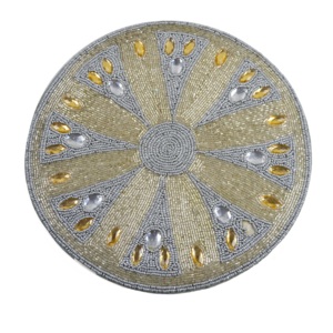Custom Colored Vintage Round Beads Design Eco-Friendly <b>Placemat</b> 500mm Diameter <b>for</b> Home Decor Dining <b>Table</b> Party & Wedding - Product Image 4