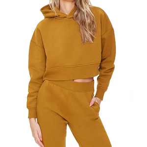Sudaderas con Capucha Cortas para Mujer, Cómodas, en Stock, 100% Algodón, Estilo Urbano, Manga Larga, para Invierno, Venta al Por Mayor - Product Image 1