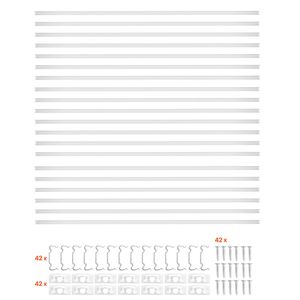 Paquete de 20 Canales LED de Aluminio en Forma de U de 3.3 Pies/1M con Cubierta Blanca y Tapas de Extremo, Clips de Montaje, Accesorios de Iluminación, Tira LED L - Product Image 1