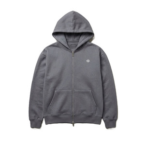 Sudaderas con capucha de algodón y forro polar para hombre, con marca personalizada, con cremallera, corte regular, color gris, fabricante de ropa para producción en masa - Product Image 4