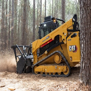 Advanced Caterpillar 275 Compact Loader With Forestry Mulcher Attachment For Efficient <b>Vegetation</b> And <b>Brush</b> Removal - Product Image 2