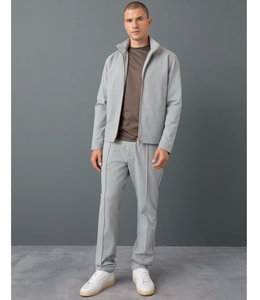 Pantalones Casuales Elegantes para Hombre, de Algodón Elástico, Transpirables y Ecológicos, con Cierre de Cremallera Elástica, Corte Ajustado, Estilo Híbrido para Negocios - Product Image 4