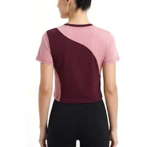 เสื้อยืดครอปท็อปผู้หญิงสำหรับใส่ทุกวัน เนื้อผ้าฝ้ายนุ่ม แขนสั้น คอกลม สวมใส่สบาย เรียบง่าย เหมาะสำหรับชุดลำลองในฤดูร้อน - Product Image 2