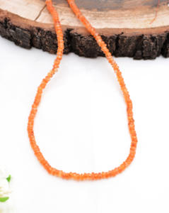 Cuentas facetadas de cornalina natural de 4 mm, collar de piedras preciosas, piedra preciosa para la elaboración de joyería fina. - Product Image 5