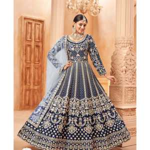 Vestido Anarkali de Diseñador con Falda y Dupatta para Fiestas Nocturnas y Ocasiones Especiales - Product Image 6