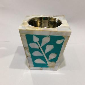 Square Indian Bone Inlay Mubkhar Tealight Incense <b>Burner</b> Trending Bakhoor Incense Holder for Home Decoration for Marriage - Product Image 4