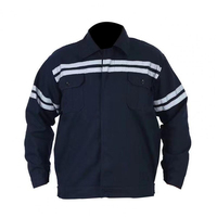 Combinaison de travail noire pour homme PUFFIN SPORTS avec bandes réfléchissantes, uniforme de sécurité en coton, vêtements de travail industriels et de construction