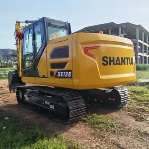 Excavadora de cadenas Shantui SE135 de 13 toneladas, excavadora hidráulica con cazo de excavación para movimiento de tierras en construcción - Product Image 2