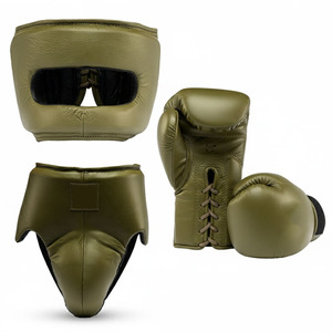 Meilleur ensemble de boxe sur mesure professionnel : Gants de boxe, protège-tête de sparring, protège-guêtres en cuir PU pour l'entraînement - Product Image 6