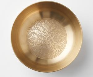 Bol en métal sculpté à la main, design oriental, centre de table décoratif, vaisselle idéale pour la décoration intérieure - Product Image 3