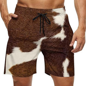 2026 Top Trending Men's Solid High Street Style <b>Cow</b> Hair Leather Shorts Breathable Quick Dry Side Pockets Premium Quality - Product Image 1